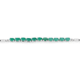 2.20 Carat Genuine Emerald Sterling Silver Bracelet