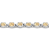 4.00 Carat Genuine Citrine .925 Sterling Silver Bracelet