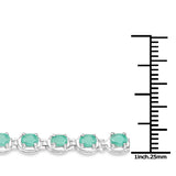 3.50 Carat Genuine Emerald .925 Sterling Silver Bracelet
