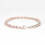 14K Rose Gold Plated 3.90 ct. Genuine Morganite .925 Sterling Silver Bracelet