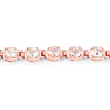 14K Rose Gold Plated 3.90 ct Genuine Morganite .925 Sterling Silver Bracelet