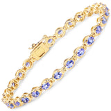4.59 ct Genuine Tanzanite .925 Sterling Silver Bracelet