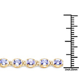 4.59 ct Genuine Tanzanite .925 Sterling Silver Bracelet