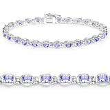 4.59 ct Genuine Tanzanite .925 Sterling Silver Bracelet