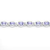 4.59 ct Genuine Tanzanite .925 Sterling Silver Bracelet