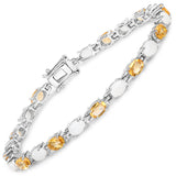 11.22 ct. Genuine Garnet .925 Sterling Silver Bracelet