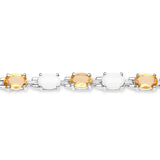 11.22 ct. Genuine Garnet .925 Sterling Silver Bracelet