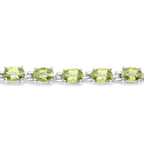 9.46 Carat Genuine Peridot .925 Sterling Silver Bracelet
