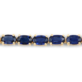 7.48 ct Genuine Blue Sapphire 14K Yellow Gold Bracelet