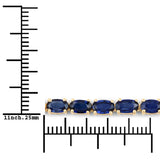 7.48 ct Genuine Blue Sapphire 14K Yellow Gold Bracelet
