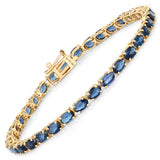 7.48 ct Blue Sapphire 14K Yellow Gold Bracelet