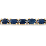 7.48 ct Blue Sapphire 14K Yellow Gold Bracelet