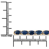 7.48 ct Blue Sapphire 14K Yellow Gold Bracelet