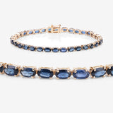 7.48 ct Blue Sapphire 14K Yellow Gold Bracelet