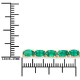 6.46 ct Zambian Emerald 14K Yellow Gold Bracelet
