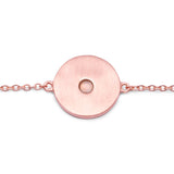 18K Rose Gold Plated 0.11 Carat Genuine Rose Quartz .925 Sterling Silver Bracelet
