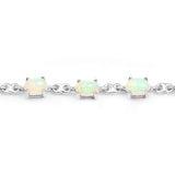 4.05 Carat Genuine Ethiopian Opal .925 Sterling Silver Bracelet
