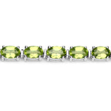 11.18 Carat Genuine Peridot .925 Sterling Silver Bracelet
