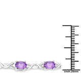 4.56 Carat Genuine Amethyst .925 Sterling Silver Bracelet