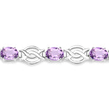 10.35 Carat Genuine Amethyst .925 Sterling Silver Bracelet