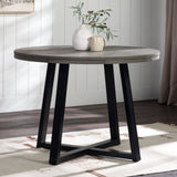 Rustic Distressed Solid Wood Round Dining Table by Couch.com