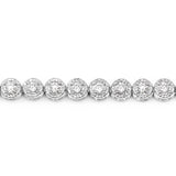 1.26 Carat Genuine White Diamond 18K White Gold Bracelet