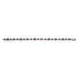 7.00 Carat Genuine Garnet Sterling Silver Bracelet