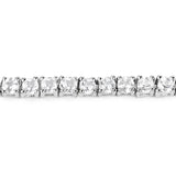 4.96 Carat Genuine White Topaz .925 Sterling Silver Bracelet
