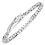 5.05 Carat Genuine Lab Grown Diamond 14K White Gold Bracelet