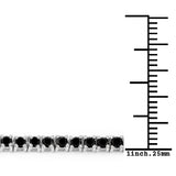 2.19 Carat Genuine Black Diamond .925 Sterling Silver Bracelet