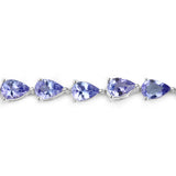 9.25 Carat Genuine Tanzanite .925 Sterling Silver Bracelet