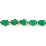 10.15 Carat Genuine Zambian Emerald 14K Yellow Gold Bracelet