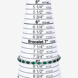 12.16 Carat Genuine Zambian Emerald and White Diamond 14K White Gold Bracelet