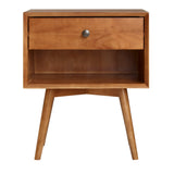 Mid-Century Modern Single Drawer Solid Wood Nightstand by Couch.com