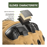 JupiterGear Tactical Military Airsoft Gloves for Outdoor Sports, Paintball, and Motorcycling with Touchscreen Fingertip Capability