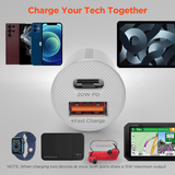 HyperGear Mini 20W USB-C PD + 18W USB Fast Car Charger