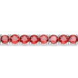 13.12 Carat Genuine Garnet .925 Sterling Silver Bracelet