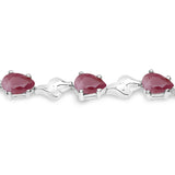 5.85 Carat Genuine Ruby .925 Sterling Silver Bracelet