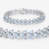 14.11 Carat Genuine Aquamarine .925 Sterling Silver Bracelet