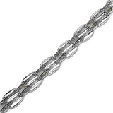 0.22 Carat Genuine Champagne Diamond .925 Sterling Silver Bracelet