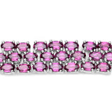 27.51 Carat Genuine Rhodolite .925 Sterling Silver Bracelet