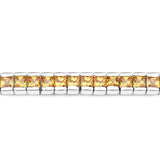 6.21 ct. Genuine Orange Sapphire .925 Sterling Silver Bracelet