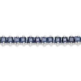 5.32 Carat Genuine Blue Sapphire .925 Sterling Silver Bracelet