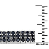 10.62 Carat Genuine Blue Sapphire .925 Sterling Silver Bracelet