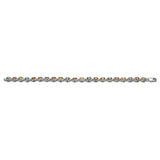 8.41 Carat Genuine Multi Stone .925 Sterling Silver Bracelet