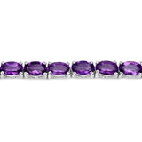 6.48 ct. Genuine Amethyst .925 Sterling Silver Bracelet
