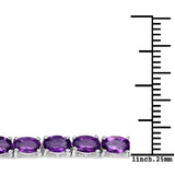 6.48 ct. Genuine Amethyst .925 Sterling Silver Bracelet