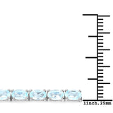 9.00 Carat Genuine Blue Topaz .925 Sterling Silver Bracelet