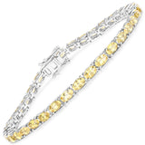 14.40 ct Genuine Citrine .925 Sterling Silver Bracelet