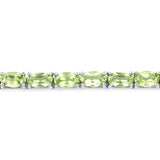 8.28 Carat Genuine Peridot .925 Sterling Silver Bracelet